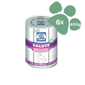 Foto principale Cibo Umido per Cani Adulti Vet Line Salute Gusto Maiale e Patate 6x400gr