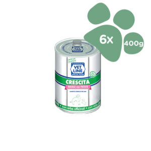 Foto principale Cibo Umido per Cani Vet Line Crescita Gusto Maiale e Patate 6x400gr