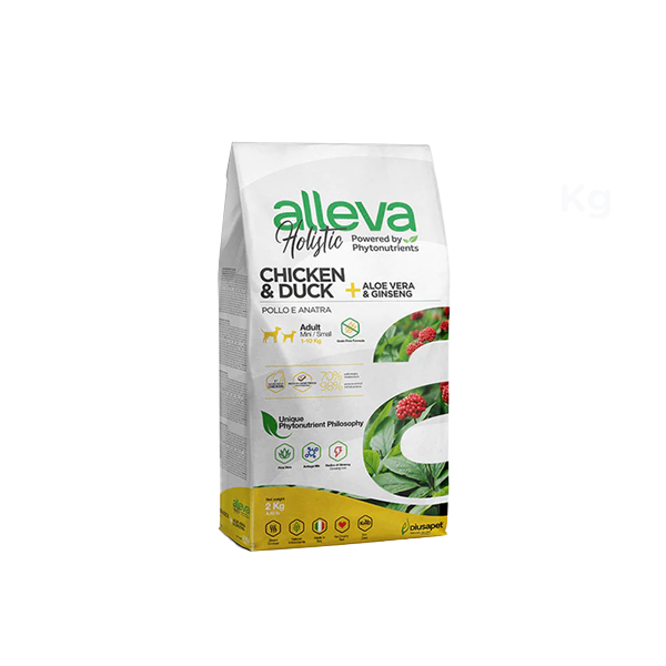 Foto principale Crocchette per Cani Adulti Alleva Holistic Chicken & Duck Taglia Piccola Gusto Pollo, Anatra, Aloe Vera e Ginseng 2kg