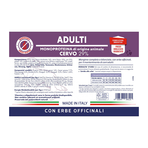 Crocchette per Cani Adulti Vet Line Gusto Cervo 12,5kg - Foto 1