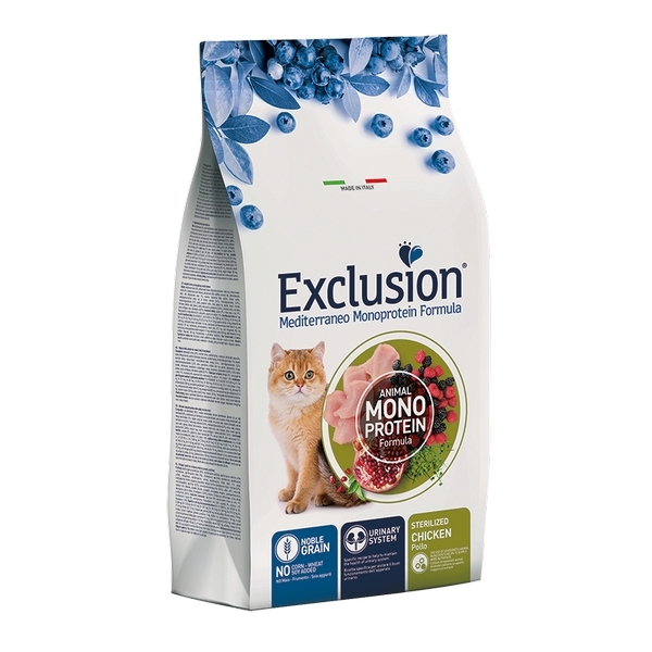 Foto principale Cibo per Gatti Adulti Sterilizzati Monoproteico Exclusion Mediterraneo Gusto Pollo 1,5kg