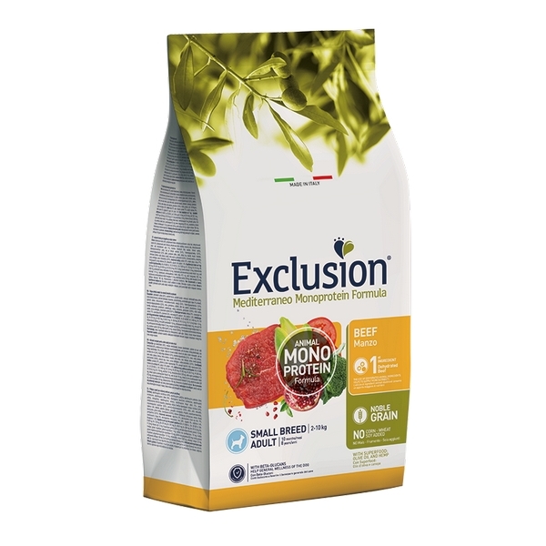 Foto principale Crocchette per Cani Adulti Monoproteiche Exclusion Mediterraneo Taglia Piccola Gusto Manzo 2kg