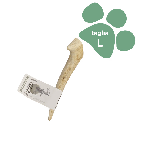 Foto principale Snack per Cani Pluton Gusto Corna di Cervo Taglia L 150-220gr