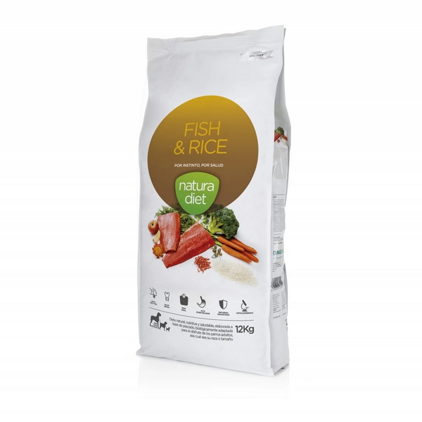 Foto principale Crocchette per Cani Adulti Natura Diet Fish & Rice Gusto Salmone 12kg