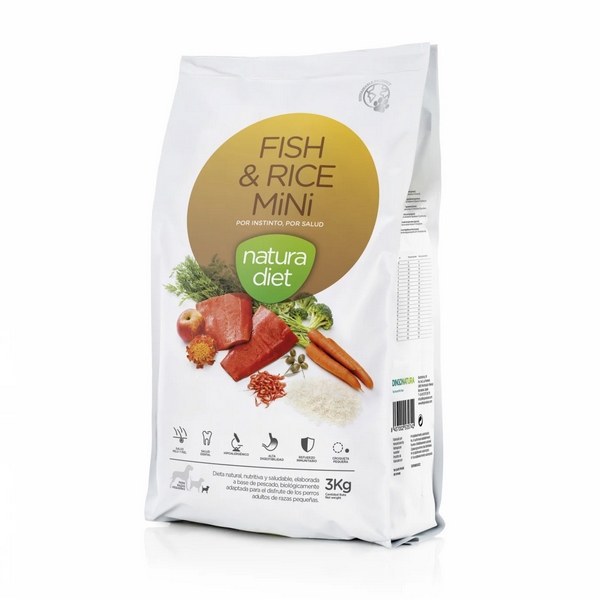 Foto principale Crocchette per Cani Adulti Natura Diet Fish & Rice Mini Taglia Piccola Gusto Salmone 3kg