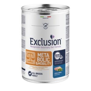 Foto principale Cibo Umido per Cani Adulti in Sovrappeso e con Problemi Articolari Exclusion Diet Metabolic e Mobility Gusto Maiale e Fibre 400gr