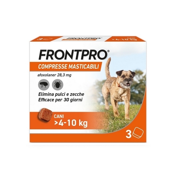 Foto principale Antiparassitario Compresse Masticabili per Cani Frontline Frontpro da 4 a 10kg 28,3mg 3pz