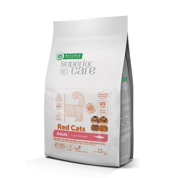Foto principale Cibo per Gatti Adulti Nature’s Protection Superior Care per Manto Rosso Gusto Aringa 1,5kg