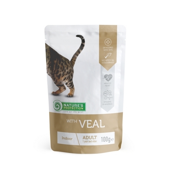 Foto principale Cibo Umido per Gatti Adulti da Interno Nature’s Protection Indoor Gusto Vitello 100gr
