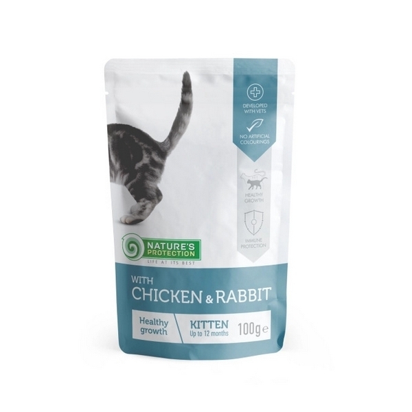 Foto principale Cibo Umido per Gattini Nature’s Protection Kitten Gusto Pollo e Coniglio 100gr