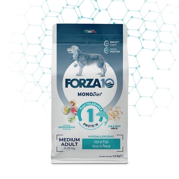 Foto principale Crocchette per Cani Adulti Forza10 MonoDiet Taglia Media Gusto Pesce 12kg