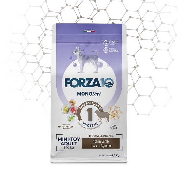 Foto principale Crocchette per Cani Adulti Forza10 MonoDiet Taglia Piccola/Toy Gusto Agnello 1,5kg