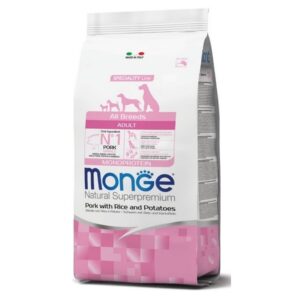 Foto principale Crocchette per Cani Adulti Monge Natural Superpremium All Breed Gusto Maiale, Riso e Patate 12kg