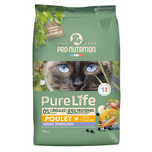 Foto principale Cibo per Gatti Adulti Sterilizzati Pro-Nutrition Flatazor Pure Life Sterilised Gusto Pollo 8kg