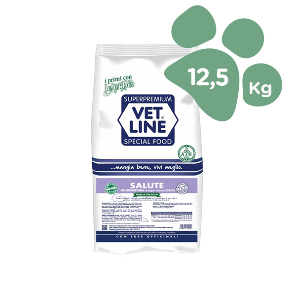 Foto principale Crocchette per Cani Obesi, Anziani o con Intolleranze Alimentari Vet Line Salute Taglia Piccola Gusto Cervo 12,5kg