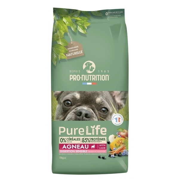 Foto principale Crocchette per Cani Adulti Sensibili Pro-Nutrition Flatazor Pure Life Digestion Sensible Gusto Agnello 11kg