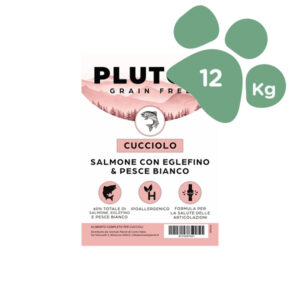 Foto principale Crocchette per Cani Cuccioli Pluton Grain Free Gusto Salmone con Eglefino e Pesce Bianco 12kg