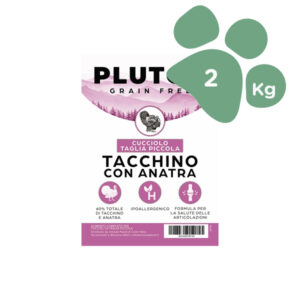 Foto principale Crocchette per Cani Cuccioli Pluton Grain Free Taglia Piccola Gusto Tacchino con Anatra 2kg