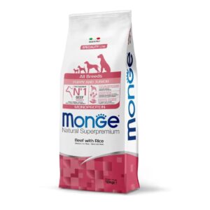 Foto principale Monge Natural All Breeds Puppy & Junior Monoprotein Manzo con Riso 12kg
