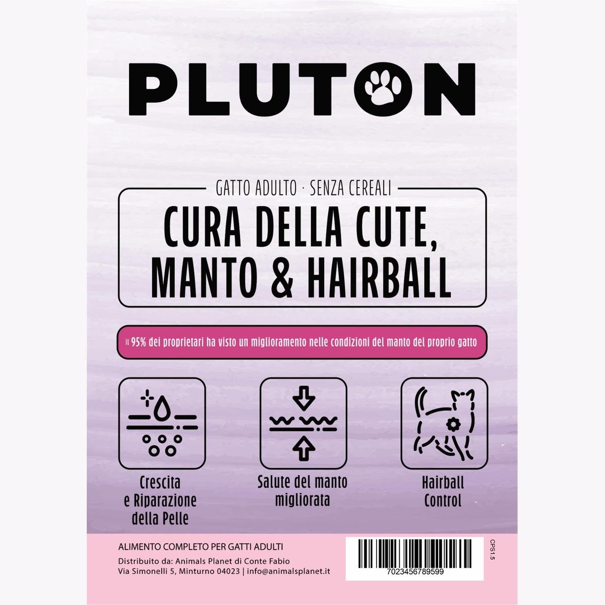 Foto principale Pluton Cura del Manto&Hairball Grain Free 1,5kg